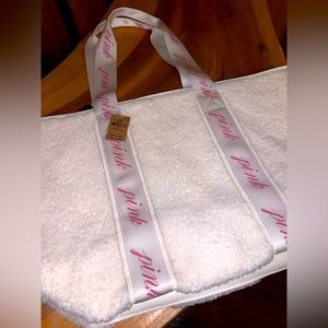Victoria’s Secret Large Cozy Plush Fleece Sherpa Tote Bag